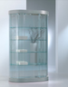 Vetrina semiovale con faretti LED e ripiani interni cm. 112x38x190h