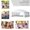 gazebo giardino esterno struttura completa 10x6m per feste sagre eventi cerimonie ristorante pub bar Tendone copertura con Pareti Rimovibili Porte e 6 Finestre armadio Bianco F100110-047WA