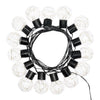 Catena solare 15 lampadine Ø 50 mm luce calda da esterno 6 mt