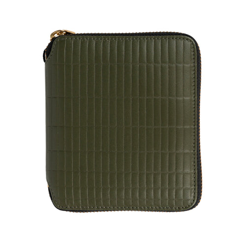 COMME DES GARCONS WALLET Brick Full Zip Around Wallet in Khaki da donna