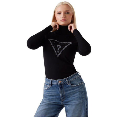 Guess maglione nero collo alto con triangolo MELANIE W5BR39Z2NQ2JBLK