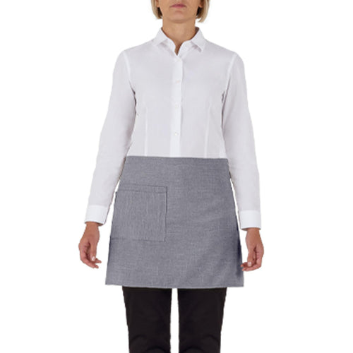 Grembiule Napoli Grigio Finto Lino Grembiule Vita Corto Cameriere Cuoco