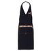 Grembiule Madras Nero con Inserti Grembiule con Pettorina Cameriere