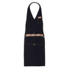 Grembiule Madras Nero con Inserti Grembiule con Pettorina Cameriere