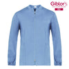 Casacca Uomo Gabriele Azzurro Manica Lunga Cotone Casacca Infermiere Zip Lunga