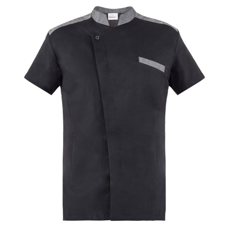 Giacca Enea Nero Giacca Casacca Cuoco Manica Corta