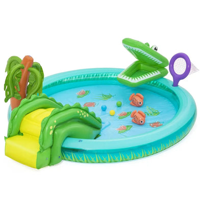 Play Center Gonfiabile Crocodile Cove Piscinetta Per Bambini 224 X 181 X 72 Cm 53166