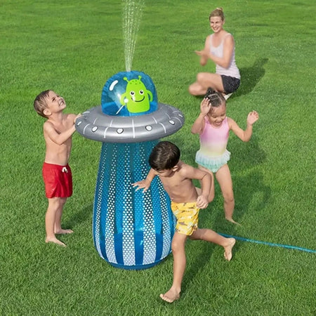 Gioco Gonfiabile Spruzza Acqua Pungiball Sempreimpiedi Ufo Blaster 61x119cm Bambini 52731