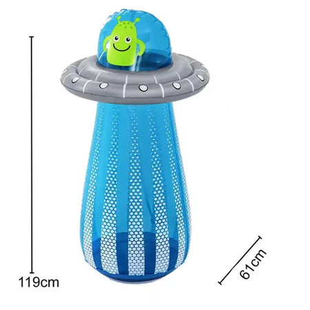 Gioco Gonfiabile Spruzza Acqua Pungiball Sempreimpiedi Ufo Blaster 61x119cm Bambini 52731