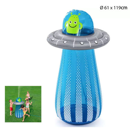 Gioco Gonfiabile Spruzza Acqua Pungiball Sempreimpiedi Ufo Blaster 61x119cm Bambini 52731