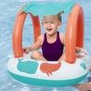 Canottino Gommone Comfort Plush Per Bambini Tetto Parasole Design Creature Marine 34203