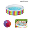 Piscina Tonda Gonfiabile Family Stampa Arcobaleno 206x206x51cm Con 2 Portabicchieri 54443