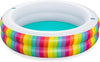 Piscina Tonda Gonfiabile Family Stampa Arcobaleno 206x206x51cm Con 2 Portabicchieri 54443
