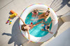 Piscina Tonda Gonfiabile Family Stampa Arcobaleno 206x206x51cm Con 2 Portabicchieri 54443