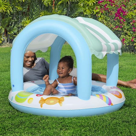 Piscina Sweet Shoppe Con Fondo Gonfiabile Copertura Per Bambini +2 Anni 104x84cm 52638