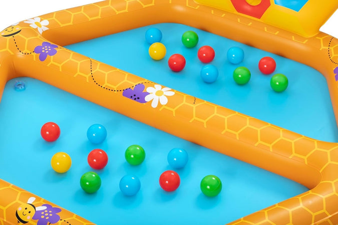 Piscina Gonfiabile Gioco Alveare Per Bambini Con 20 Palline 2 Api 127x119x61cm 52639