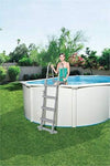 Scaletta Di Sicurezza Per Piscine 122cm Con Gradini In Plastica Telaio In Metallo 58331