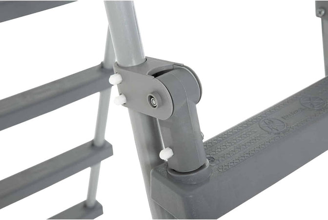 Scaletta Di Sicurezza Per Piscine 132cm Con Gradini In Plastica Telaio In Metallo 58332