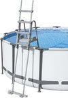 Scaletta Di Sicurezza Per Piscine 132cm Con Gradini In Plastica Telaio In Metallo 58332