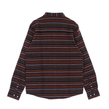 IRIEDAILY Camicia Manica Lunga Uomo Insito Stripe Shirt Navy Wine da uomo