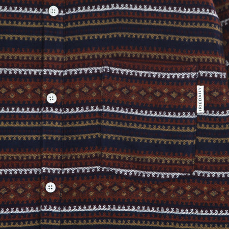 IRIEDAILY Camicia Manica Lunga Uomo Insito Stripe Shirt Navy Wine da uomo