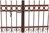 Biscottini Cancello in ferro pieno finitura antico anticata L348xPR10xH250 cm interamente