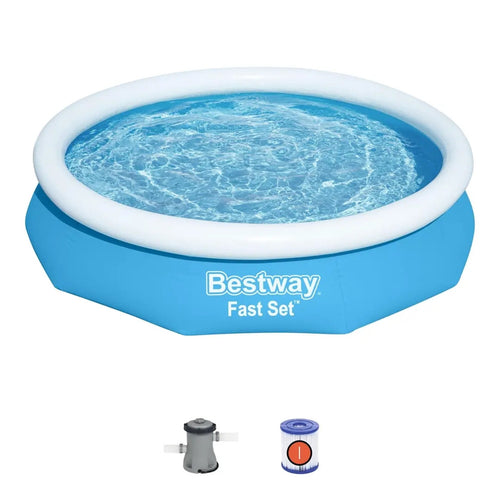 Piscina Fuori Terra Tonda Gonfiabile Fast Set 305x66cm Con Pompa Filtro Cartuccia 57458