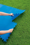 Tappeto Piastrelle Base Sotto Piscina Componibile Protettivo Da 50x50 Cm Blu 58220