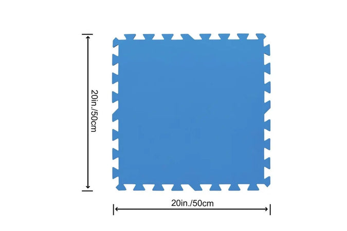 Tappeto Piastrelle Base Sotto Piscina Componibile Protettivo Da 50x50 Cm Blu 58220