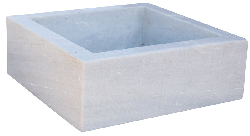 Biscottini Biscottini Acquaio lavello marmo bianco 40x40x16 Vasca artigianale design unico