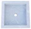 Biscottini Acquaio in marmo bianco L40xPR40xH16 cm Vasca realizzata completamente