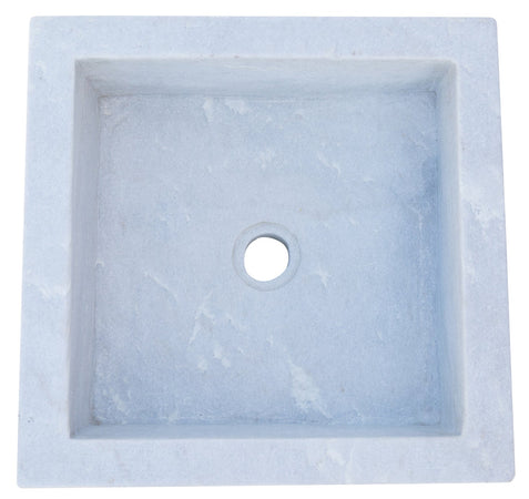 Biscottini Acquaio in marmo bianco L40xPR40xH16 cm Vasca realizzata completamente