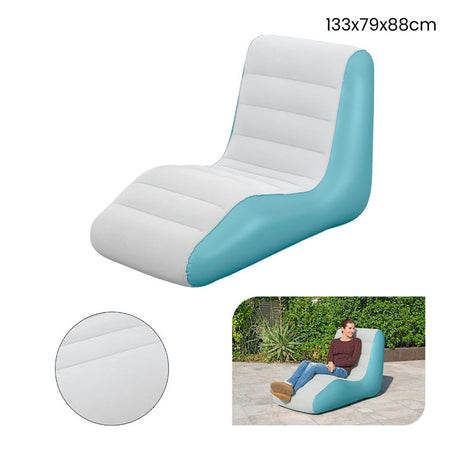 Poltrona Lunga Leisure Luxe Chaise Longue Gonfiabile Design Ergonomico 133x79x88cm 75127