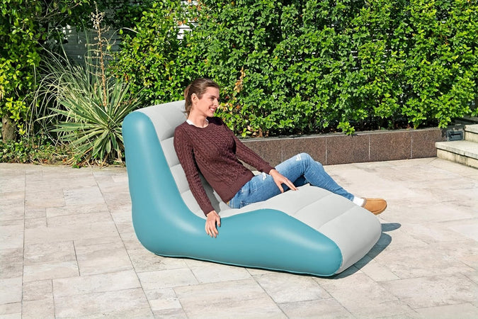Poltrona Lunga Leisure Luxe Chaise Longue Gonfiabile Design Ergonomico 133x79x88cm 75127