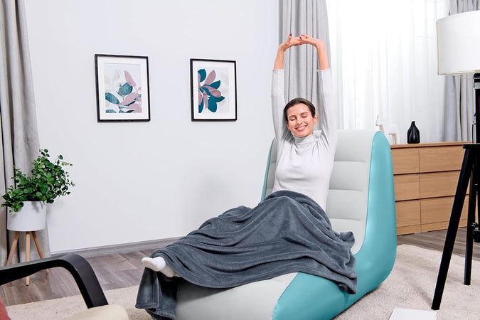 Poltrona Lunga Leisure Luxe Chaise Longue Gonfiabile Design Ergonomico 133x79x88cm 75127