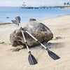 Coppia Remi Pagaia Asta In Alluminio Raccordi Pale Per Gommone Da 145/218 Cm 62064