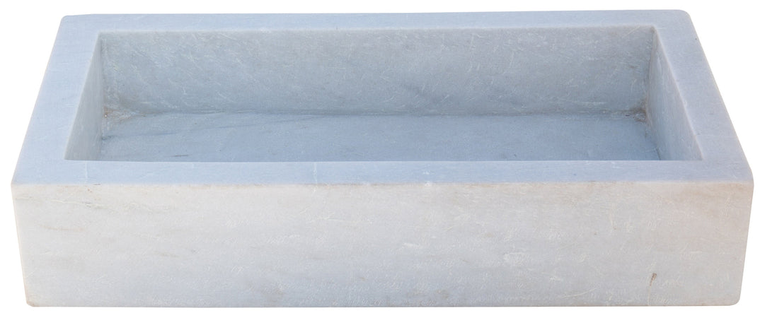 Biscottini Acquaio in marmo bianco L82xPR41xH17 cm Vasca realizzata completamente