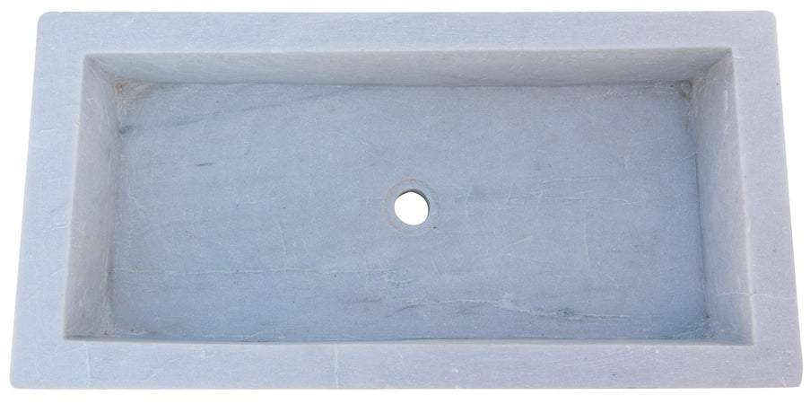 Biscottini Acquaio in marmo bianco L82xPR41xH17 cm Vasca realizzata completamente