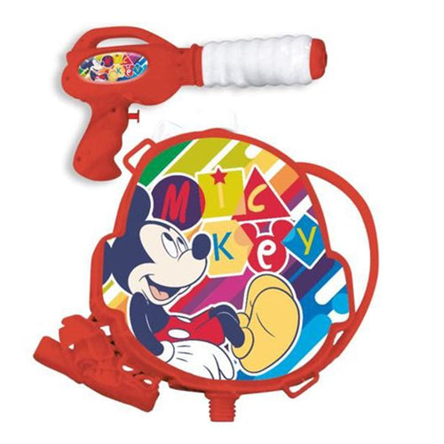 Pistola Ad Acqua Con Zainetto Grafica Mickey Topolino 1200ml Gioco Bambini Estate 215433