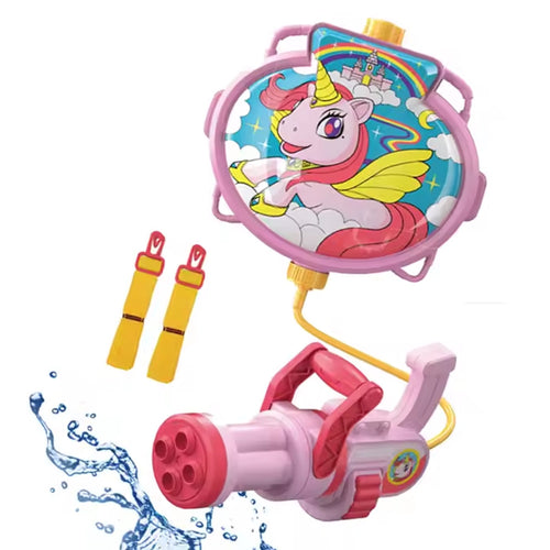 Pistola Ad Acqua Con Zaino Giocattolo Per Bambini Unicorno Spiaggia Estate 1300ml 618547