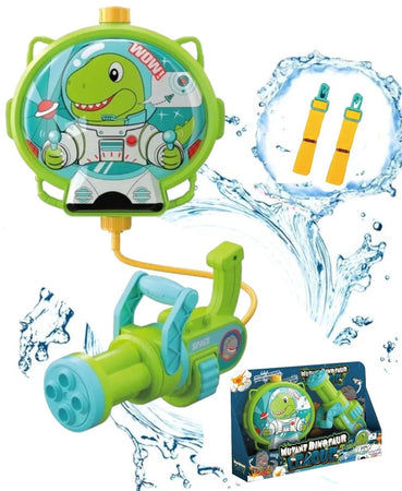 Pistola Ad Acqua Con Zaino Dinosauro Gioco Per Bambini Spiaggia Estate 1300ml 618549