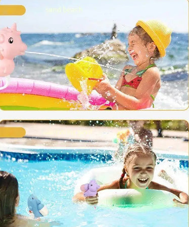 Mini Pistola A Spruzzo D'acqua Per Bambini Animaletti Gioco Combattimenti 14x12cm 618557