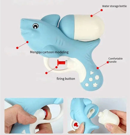 Mini Pistola A Spruzzo D'acqua Per Bambini Animaletti Gioco Combattimenti 14x12cm 618557