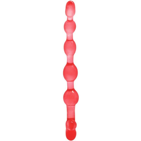 Anal Beads Dildo Plug Anale Rosso 22,5cm Bendy Twist