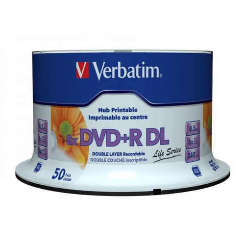 Verbatim 97693 DVD vergine 8,5 GB DVD+R DL 50 pz