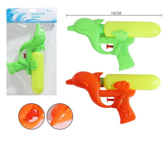Pistola Ad Acqua A Forma Di Delfino In Plastica Giocattolo Estivo Per Bambini 16cm 618556