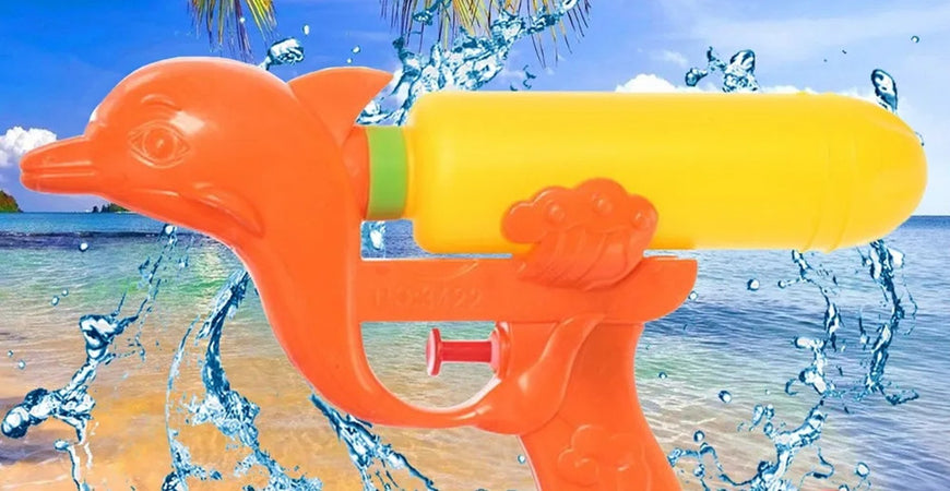 Pistola Ad Acqua A Forma Di Delfino In Plastica Giocattolo Estivo Per Bambini 16cm 618556