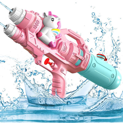 Pistola Ad Acqua Per Bambini A Forma Di Unicorno Giocattolo A Doppio Spruzzo 21cm 618559