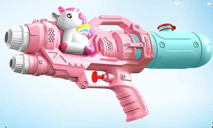 Pistola Ad Acqua Per Bambini A Forma Di Unicorno Giocattolo A Doppio Spruzzo 21cm 618559