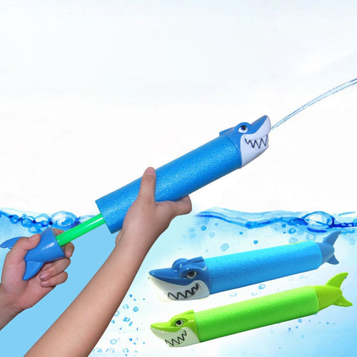 Tubo Spara Acqua 33x5cm 90ml A Forma Di Squalo Pompa Giocattolo 2 Colori 6722076